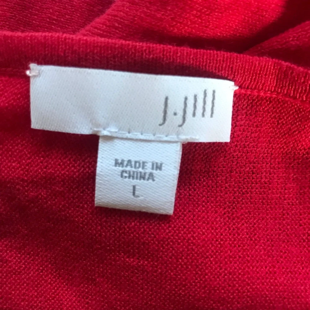 J.Jill Red Lightweight Sweater - L